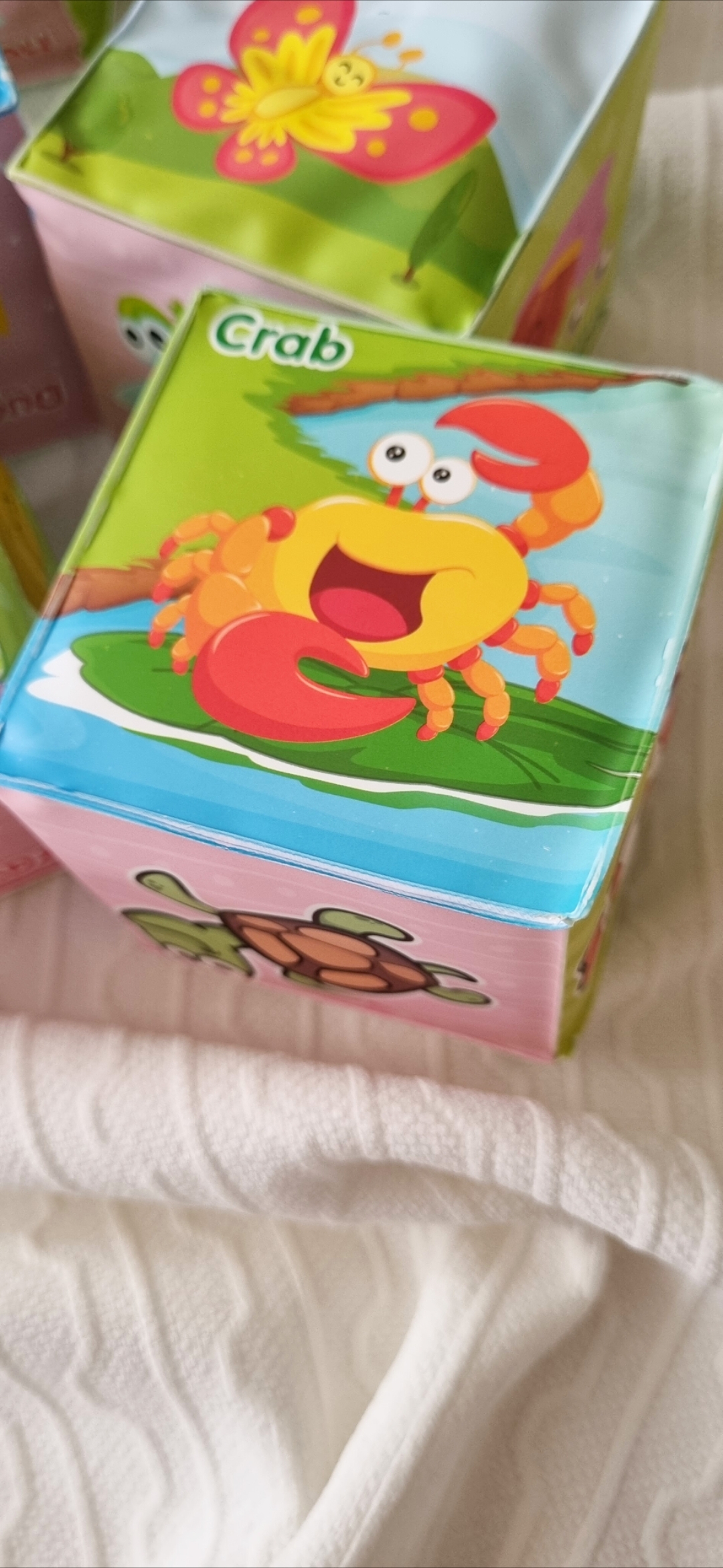 مکعب ابری کودک،مکعب پارچه ای کودک،مکعب حمام
